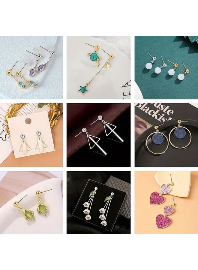 5mm 10pcs Stainless Steel Ball Stud Earrings with Loop Hypoallergenic DIY Jewelry Making Kit - Image 5